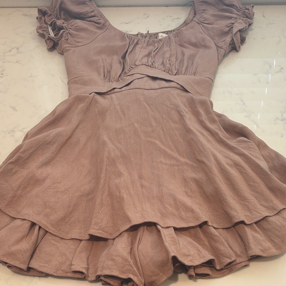 Altar'd State Elegant Tan Dress